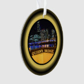 Melbourne Australia CBD Night Lights Ornament (voorkant)