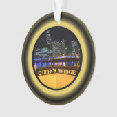 Melbourne Australia CBD Night Lights Ornament (voorkant)