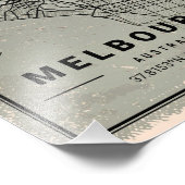 Melbourne australia map print poster canvas (Coin)