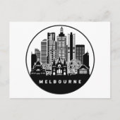 Melbourne Australia Skyline Briefkaart (Voorkant)