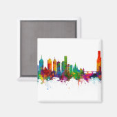 Melbourne Australia Skyline Magneet (Voorkant / Achterkant)