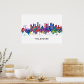 Melbourne Australia Skyline Poster (Keuken)