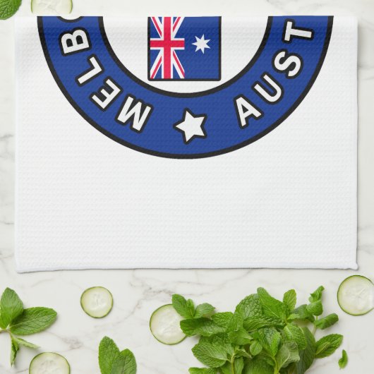 Melbourne Australia Theedoek (Gevouwen)