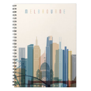 Melbourne, Australië City Skyline Notitieboek