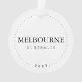 Melbourne Australië Eenvoudige internationale reiz Ornament (voorkant)