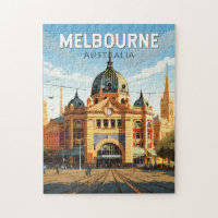 Melbourne Australië Reizen Kunst Vintage