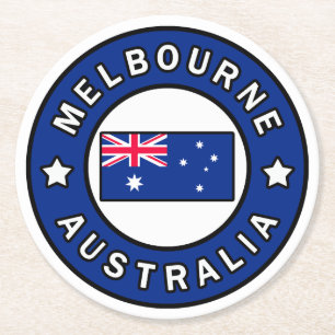 Melbourne Australië Ronde Kartonnen Onderzetter