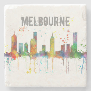 MELBOURNE, AUSTRALIË SKYLINE - Onderzetter met be