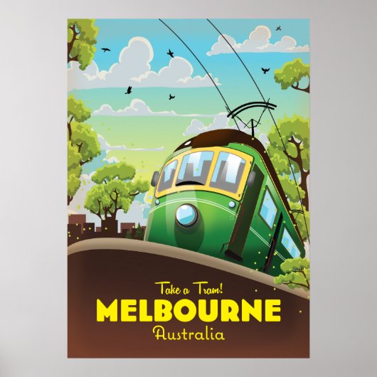 Melbourne Australië Tram Poster (Voorkant)