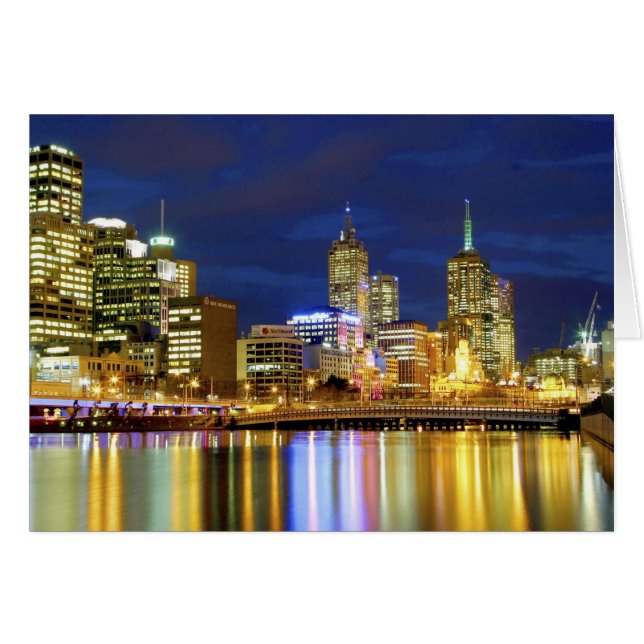 Melbourne, Australie. Une vue nocturne sur les 2 (Devant horizontal)