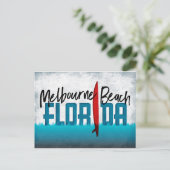 Melbourne Beach Briefkaart Florida Surfboard (Staand voorkant)
