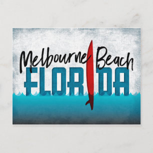 Melbourne Beach Briefkaart Florida Surfboard