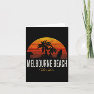 Melbourne Beach Florida FL Palms Vacation Surf Sun Kaart