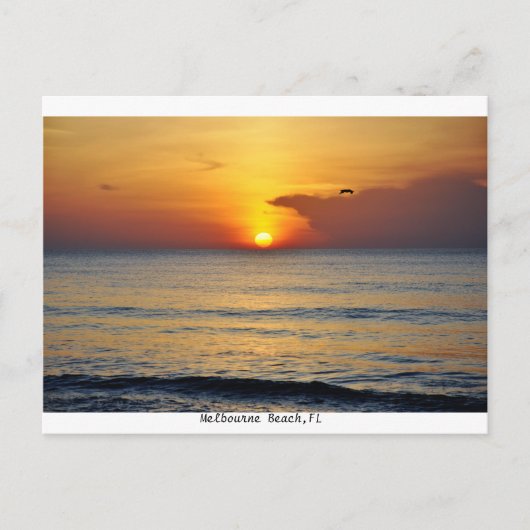 Melbourne Beach, Florida Sunrise Briefkaart (Voorkant)