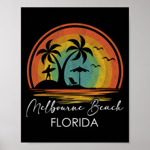 Melbourne Beach Florida Zomer Vakantie Tropisch Z Poster