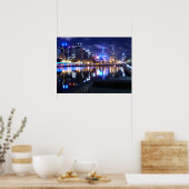 Melbourne bij nacht poster (Keuken)