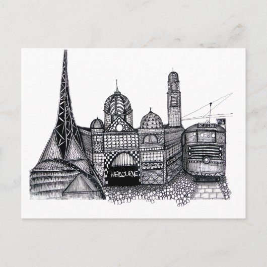 Melbourne Briefkaart (Voorkant)