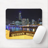 Melbourne CBD Queens Bridge City Lights Muismat (Met muis)