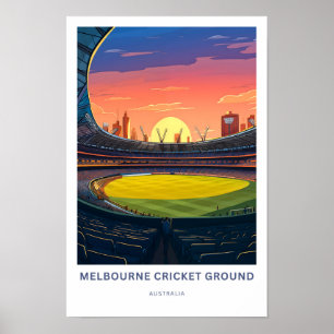 Melbourne Cricket Ground Australië Reisprint Poster