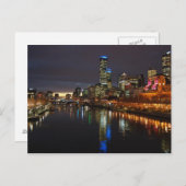 Melbourne Evening Skyline Briefkaart (Voorkant / Achterkant)