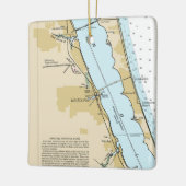 Melbourne Florida Chart Keramisch Ornament (Links)