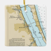Melbourne Florida Chart Keramisch Ornament (Voorkant)