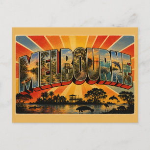 Melbourne Florida Estuarium Botanische Tuinen Kuns Briefkaart