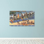 Melbourne, Florida - Grote Letter-scènes Canvas Afdruk (Insitu (Houten vloer))
