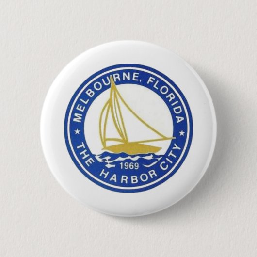 Melbourne, Florida Ronde Button 5,7 Cm (Voorkant)