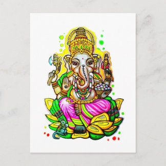 Melbourne Graffiti Street Art Ganesh Elephant Neon Briefkaart
