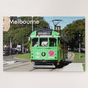 Melbourne: groene stadstrem, Victoria, Australië Legpuzzel