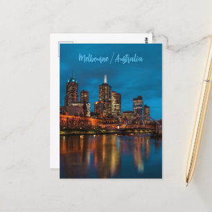 Melbourne 's nachts briefkaart