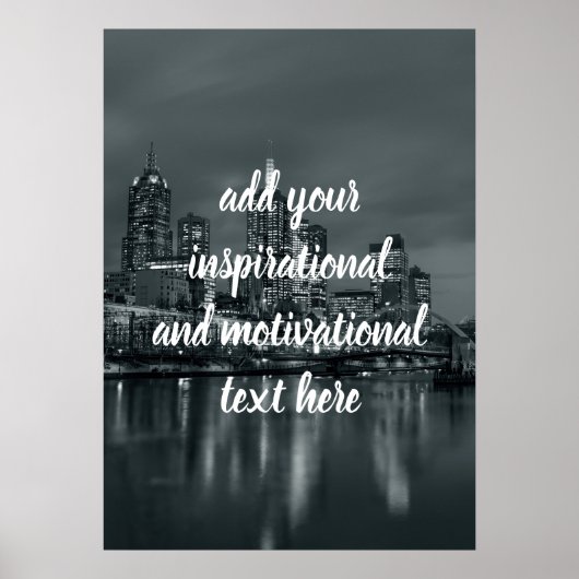 Melbourne 's nachts poster (Voorkant)