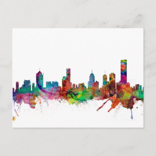 Melbourne Skyline Briefkaart (Voorkant)