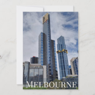 Melbourne Skyline Panorama Ansichtkaart Kaart