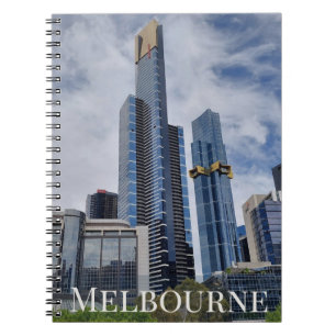 Melbourne Skyline Panorama — Spiraal Foto Notitieb Notitieboek