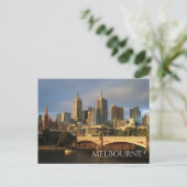 Melbourne Skyline, Princess Bridge, Yarra River Briefkaart (Staand voorkant)