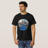Melbourne stad Australië landschap T-shirt (Voorkant volledig)