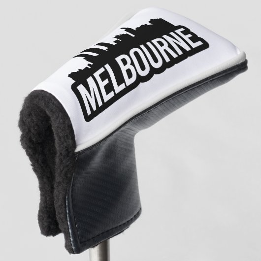 Melbourne stad Australië Victoria skyline souvenir Golfheadcover (3/4 voorkant)