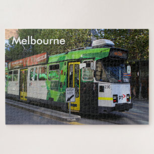 Melbourne: stadstram, Victoria, Australië Legpuzzel
