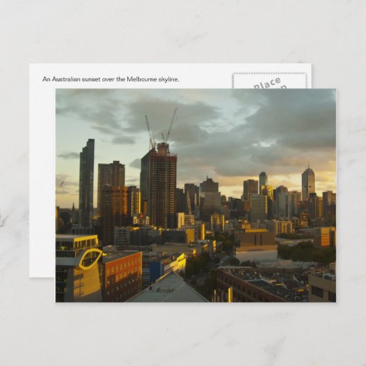 Melbourne Sunset Briefkaart (Voorkant / Achterkant)