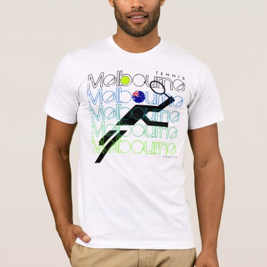 Melbourne Tennis Australian Open Flag 2 T-Shirt (Voorkant)