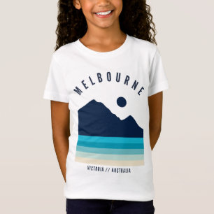 Melbourne Victoria Australia Retro  Beach T-shirt