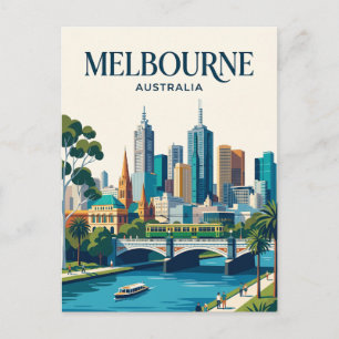 Melbourne, Victoria, Australië Australië Briefkaart