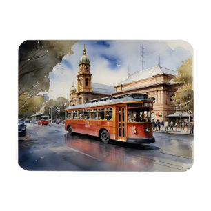 Melbourne waterverf artPoster Magneet