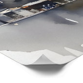 Melbourne waterverf kunst poster (Hoek)