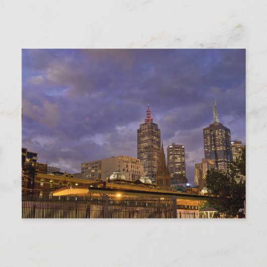 Melburne Skyline Briefkaart (Voorkant)