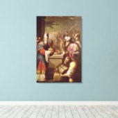 Melchizedek Offering Brood en wijn Canvas Afdruk (Insitu (Houten vloer))