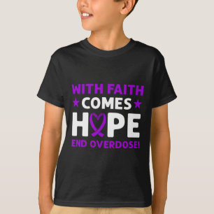 Meld Overdosis! Paarse Lint. Overdosis Bewustzijn T-shirt