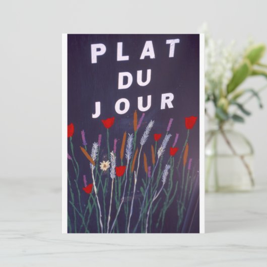 Meld u aan in het Frans voor eten (Staand voorkant)